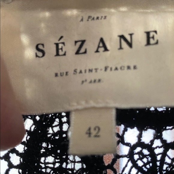 Sezane Black Lace Blouse - Picture 8 of 11